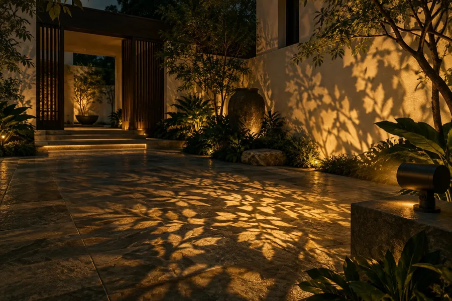 Illustrative concept of an architectural projection experience