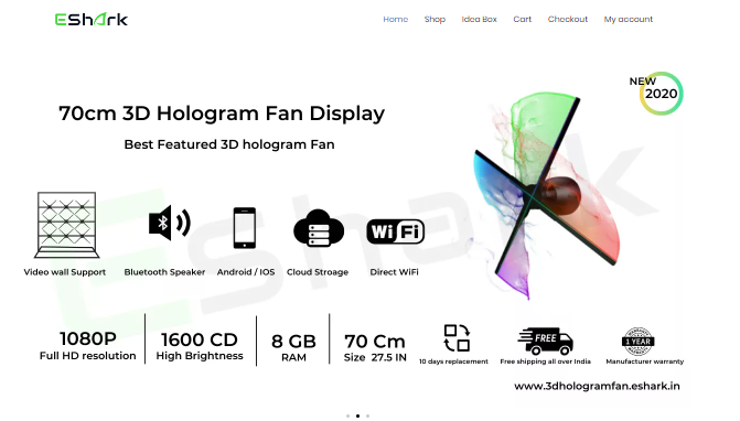 3D hologram fan best price in india