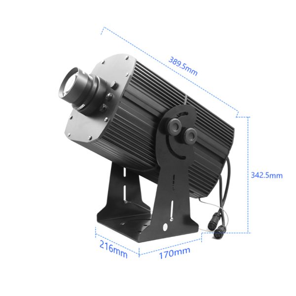600watts size diagram logo projection